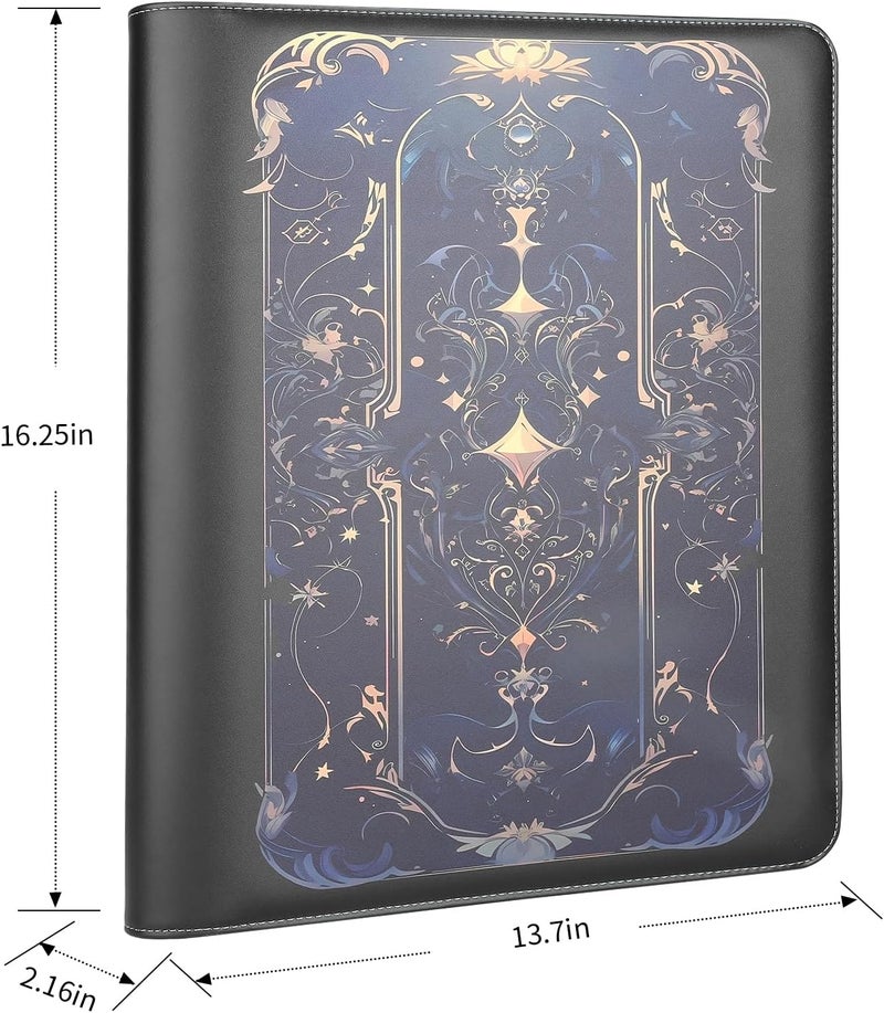 CARDBINDER Toploader Binder,Toploader Hard Cases, 9-Pocket Pages Sleeves Hold up 288 Cards.Toploader Card Binder with Sleeves for “3×4” rigid，Card Holder(black purple) - Image 2
